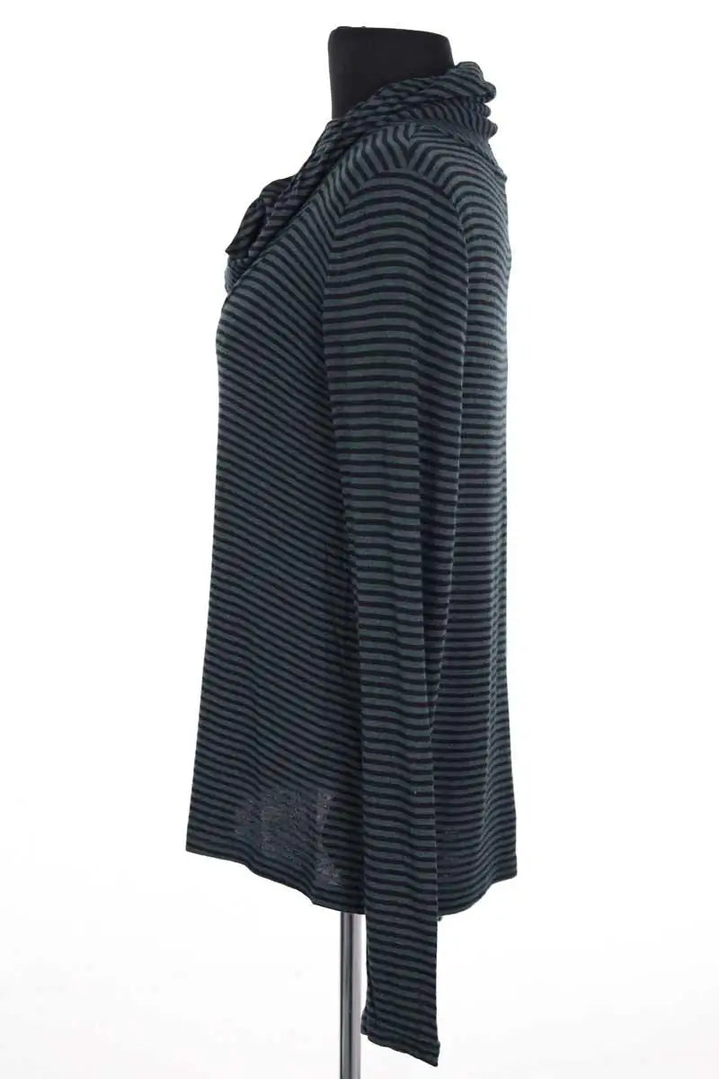 Top rayé noir et Armani Jeans Gris en Viscose