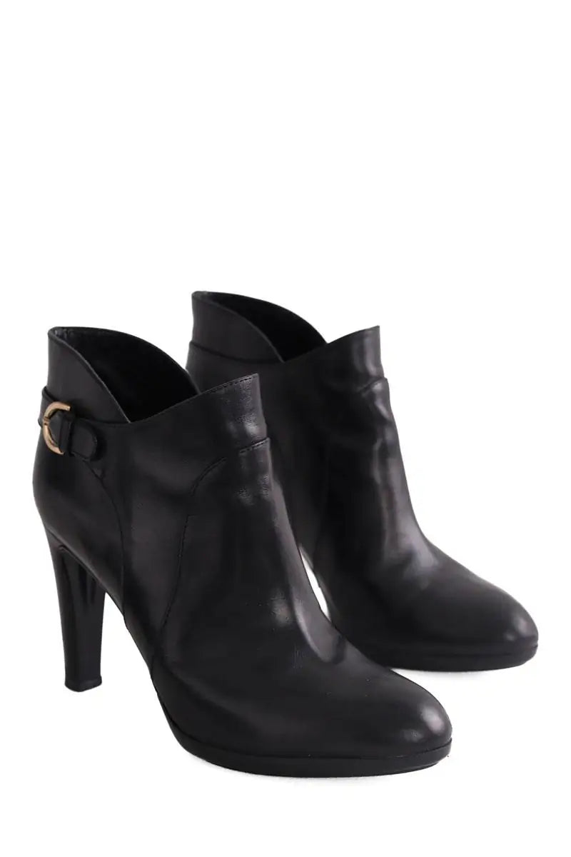 Boots à boucles Sergio Rossi Noir en Cuir