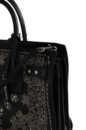 Cabas Saint Laurent Sac de jour bandana Noir en Cuir