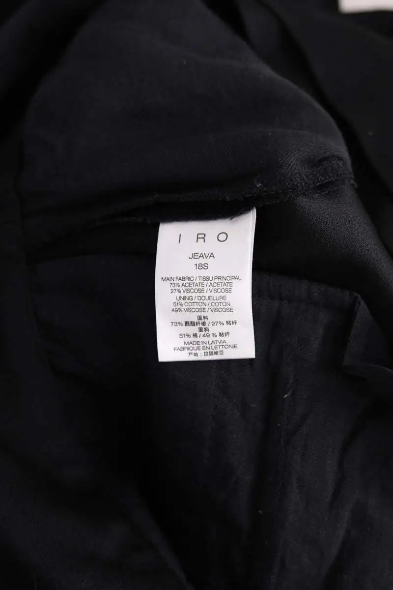 Pantalon Iro Noir en Laine
