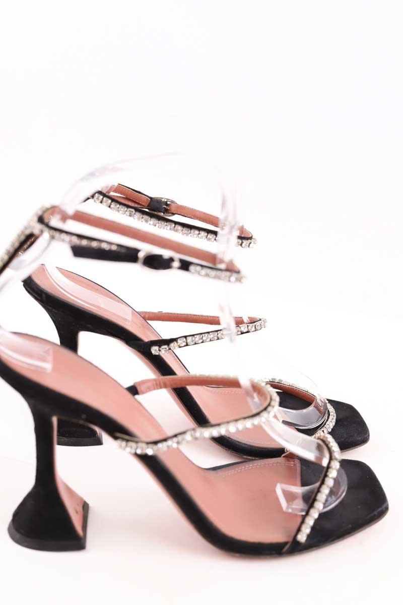 Talons Amina Muaddi  Noir