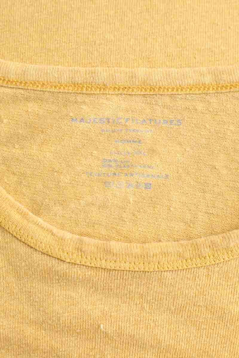 T-shirt Majestic Filatures  Jaune