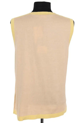 Top sans manche Paule Ka Beige en Soie
