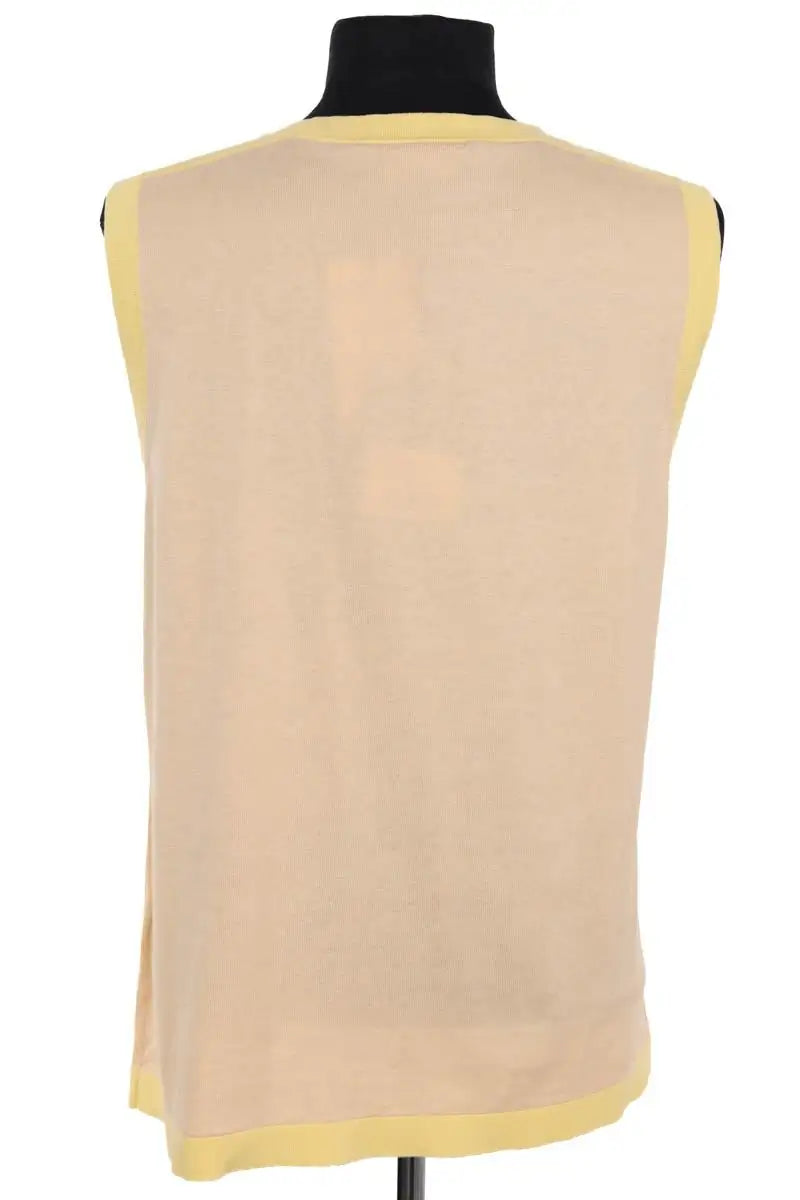 Top sans manche Paule Ka Beige en Soie