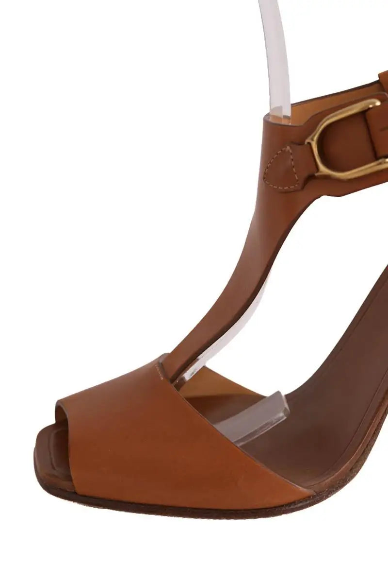 Talons Ralph Lauren Camel en Cuir