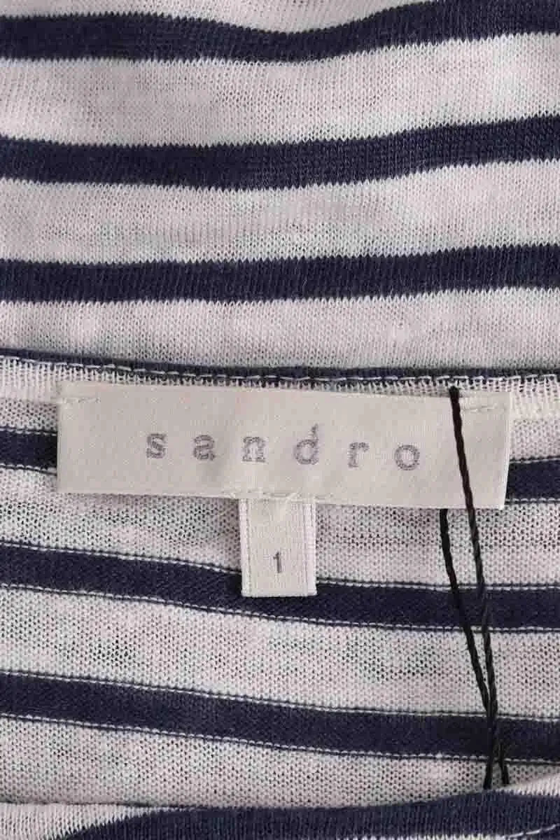Top Sandro Blanc en Lin
