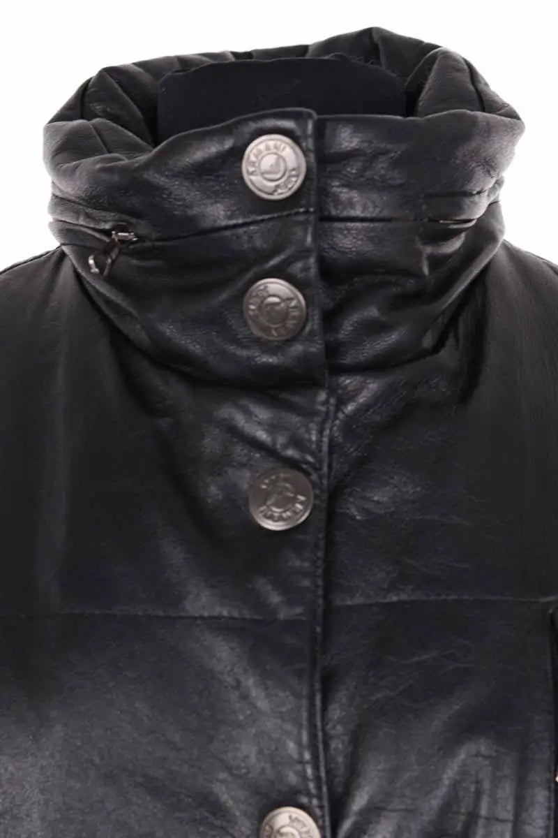 Manteau Armani Jeans Noir en Cuir
