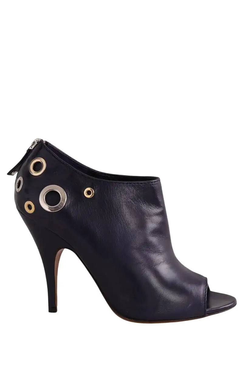 Talons Moschino Violet en Cuir, taille 38 - Seconde Main