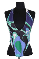 Maillot de bain Emilio Pucci Bleu en Synthétique, taille L - Seconde Main