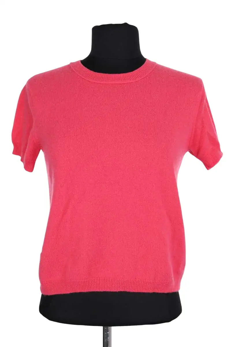 T-shirt Alexandra Golovanoff Rose en Cachemire, taille S - Seconde Main