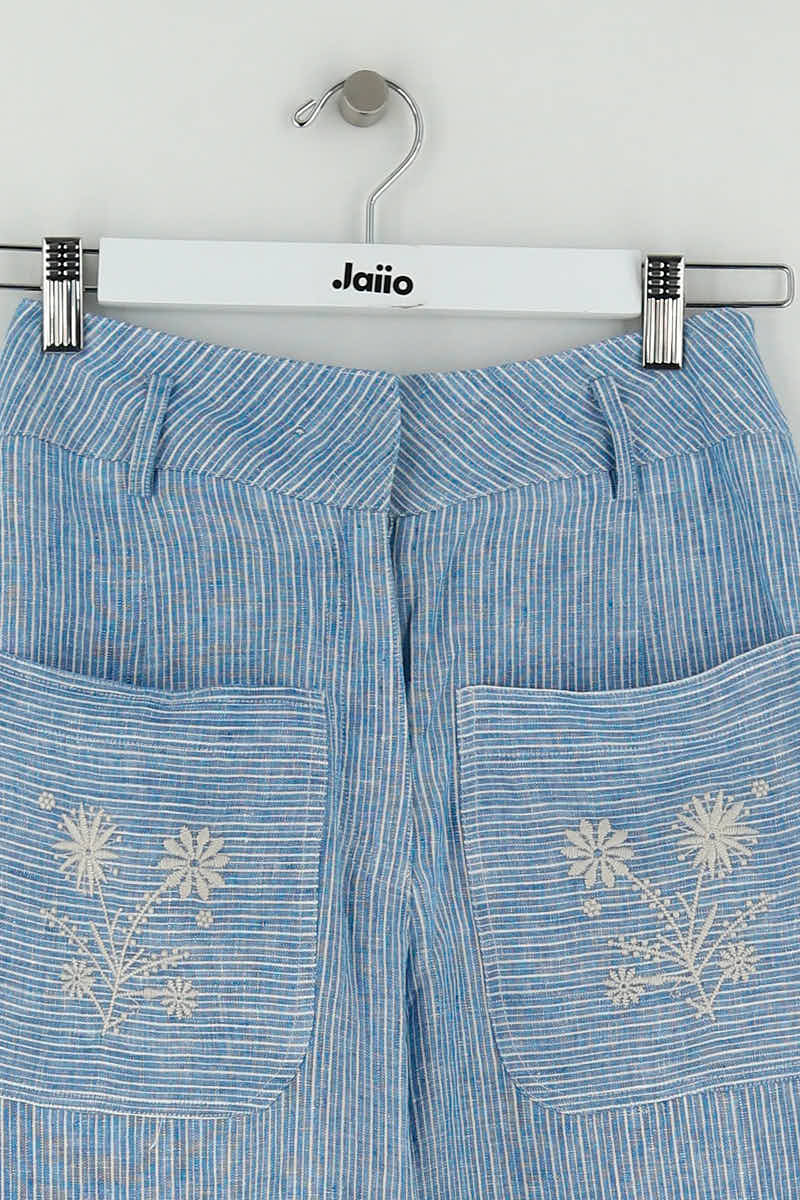 Pantalon large Louise Misha  Bleu