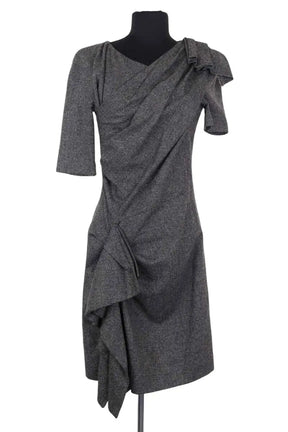 Robe Isabel Marant Anthracite en Synthétique, taille M - Seconde Main