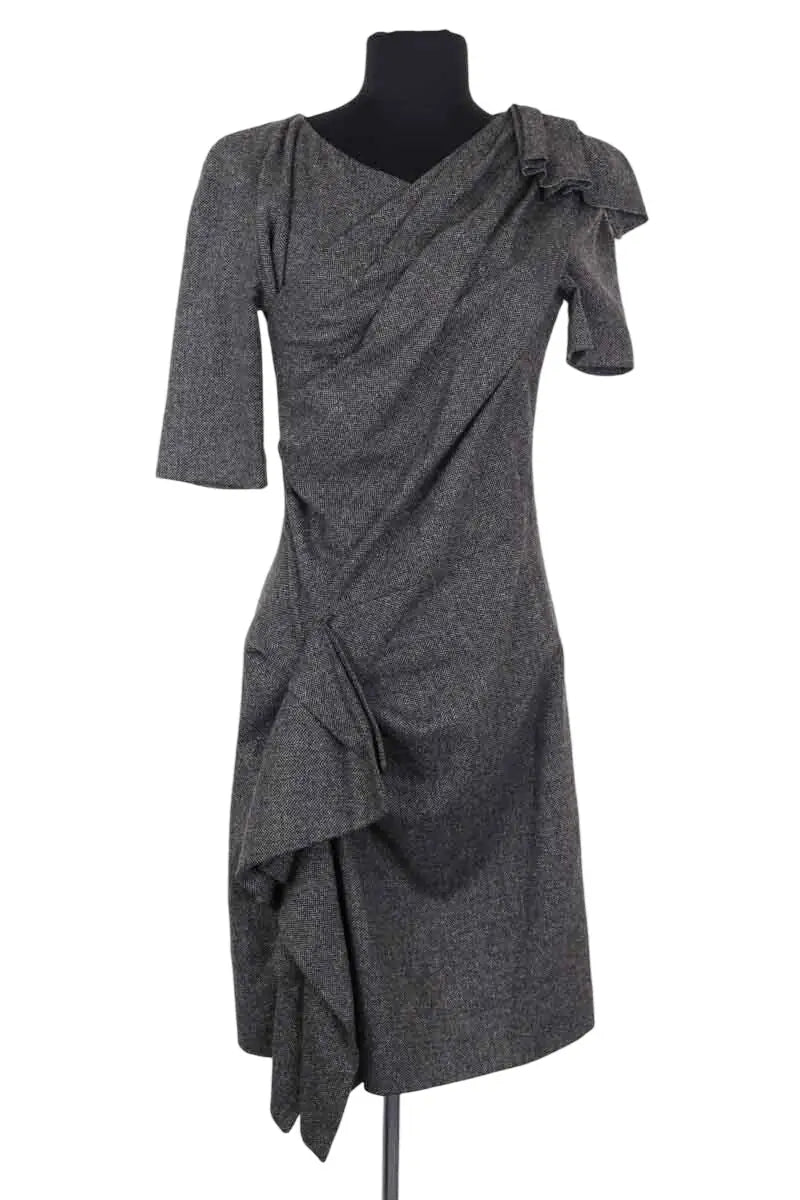 Robe Isabel Marant Anthracite en Synthétique, taille M - Seconde Main
