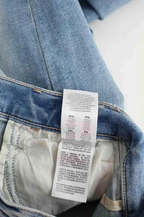 Jean droit Mother The Hustler Ankle Fray Bleu en Coton