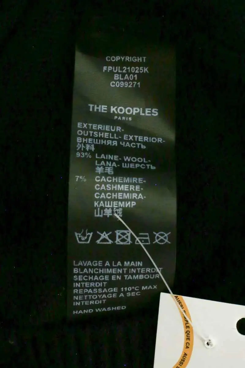 Pull The Kooples Noir en Laine