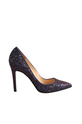 Talons Christian Louboutin Violet en Paillettes, taille 37 - Seconde Main