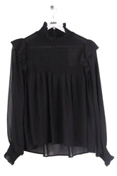 Blouse The Kooples Noir en Synthétique, taille S - Seconde Main