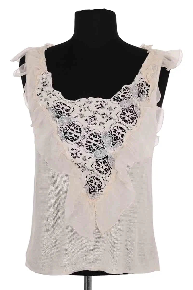 Blouse Emmanuel Ungaro Ecru en Lin, taille S - Seconde Main