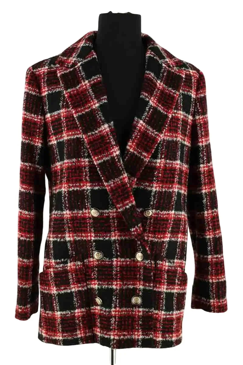 Manteau Maje Rouge en Laine, taille S - Seconde Main