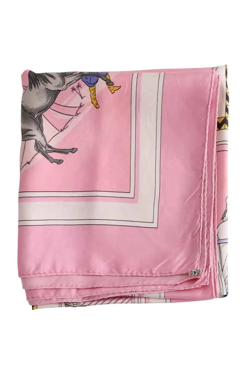 Carré Hermès Rose en Soie - Seconde Main