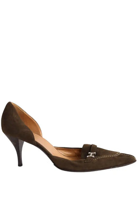 Talons Hermès Marron en Daim, taille 40 - Seconde Main