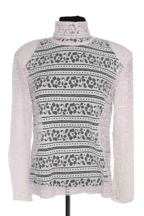 Blouse Sandro Blanc en Coton, taille S - Seconde Main
