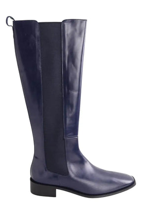 Bottes LK Bennett Zara Marine en Cuir, taille 42 - Seconde Main