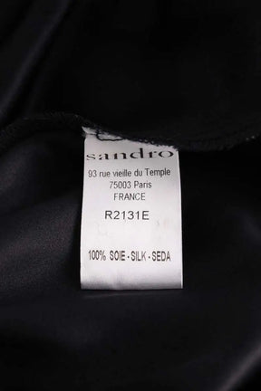 Robe Sandro Noir en Soie