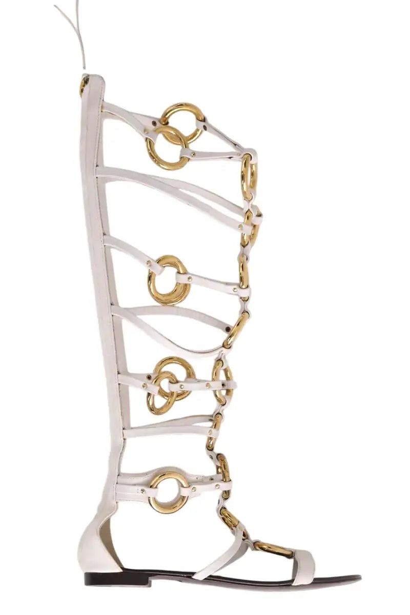 Ballerines Giuseppe Zanotti Blanc en Cuir, taille 37 - Seconde Main