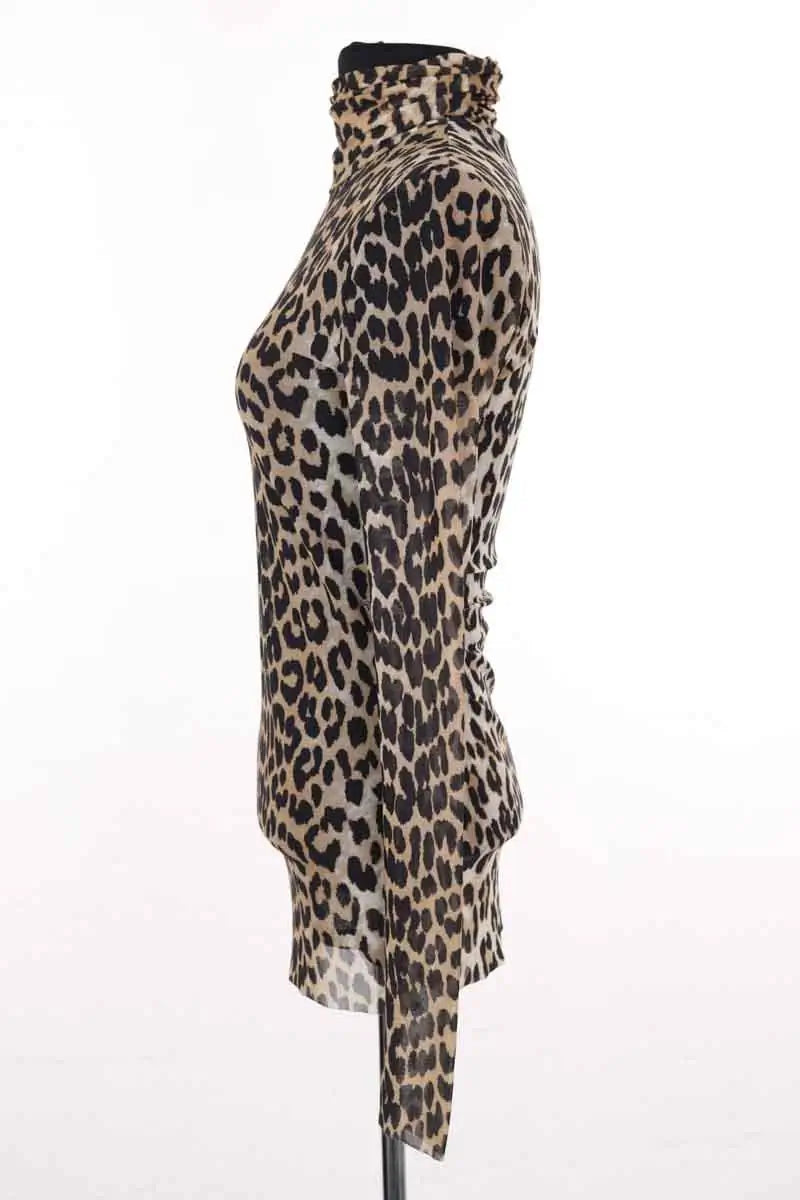 Top Ganni Beige en Synthétique