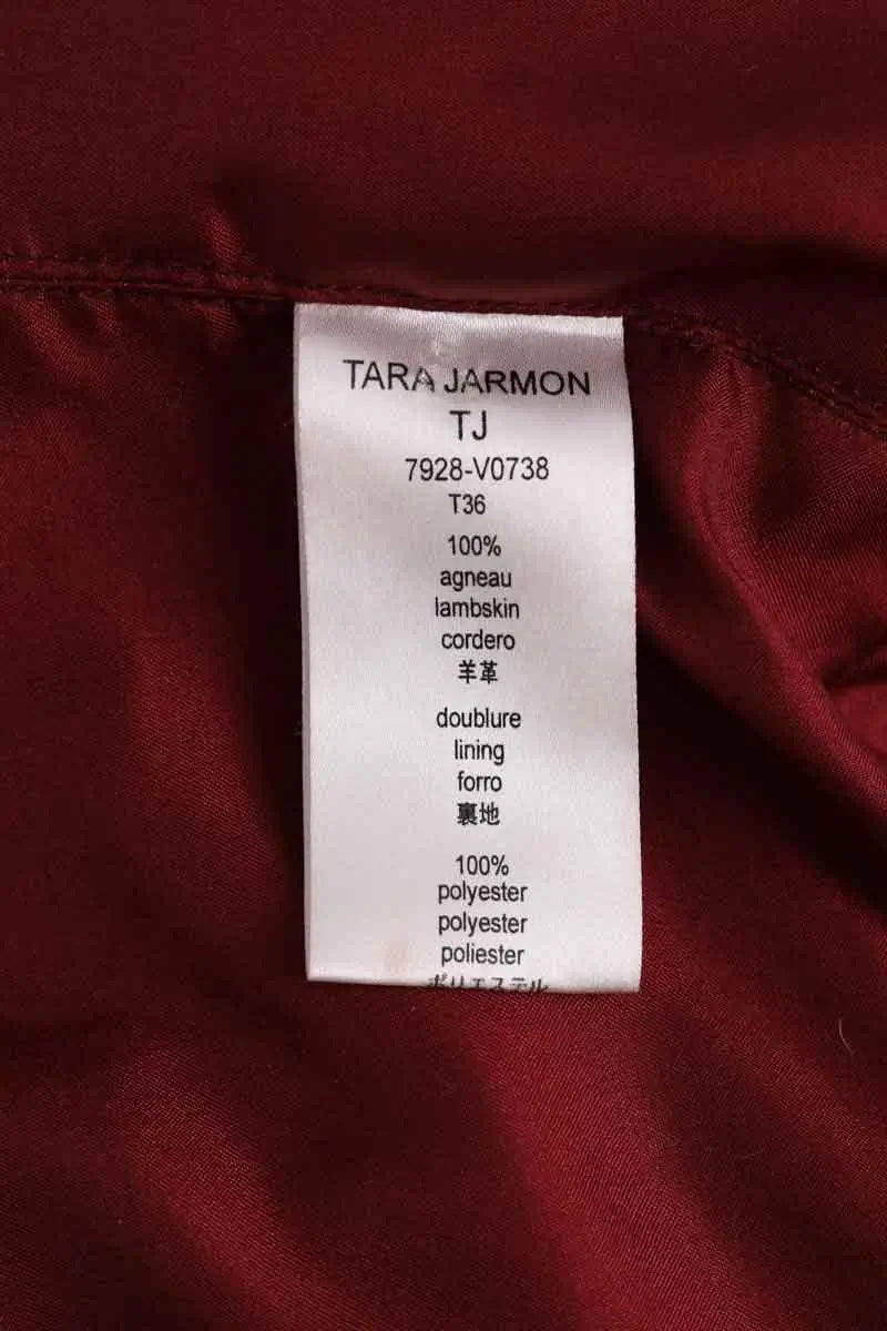 Veste Tara Jarmon Rouge en Cuir