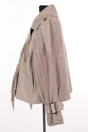 Manteau Notshy Beige en Laine