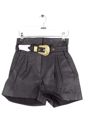Mini short The Kooples Noir en Cuir, taille S - Seconde Main