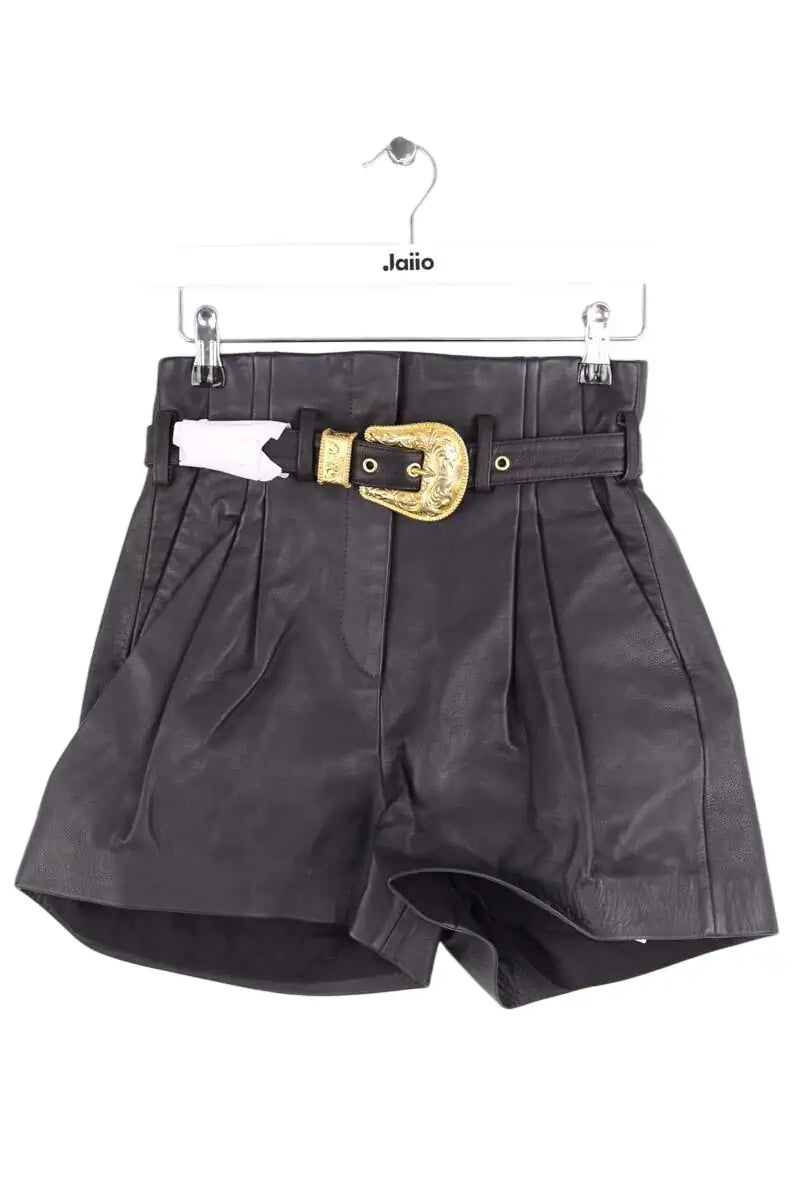 Mini short The Kooples Noir en Cuir, taille S - Seconde Main