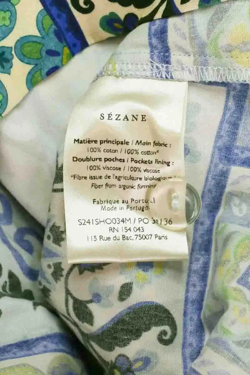 Mini short Sézane Bleu en Coton