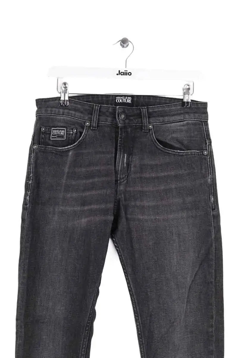 Jean droit Versace Anthracite en Coton