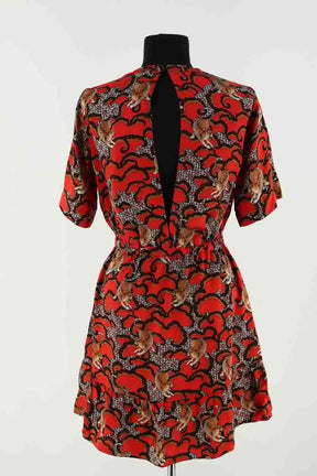 Robe Sandro Rouge en Soie