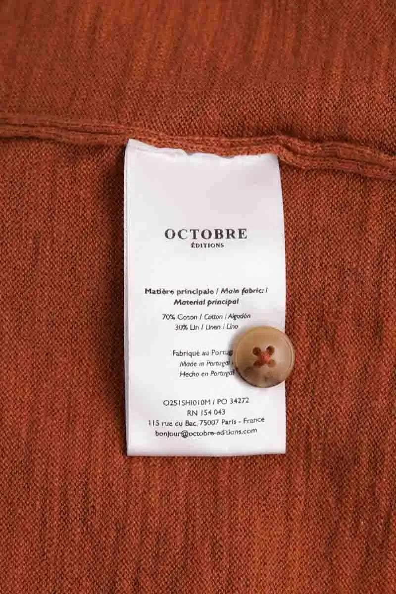 Chemise Octobre Orange en Coton