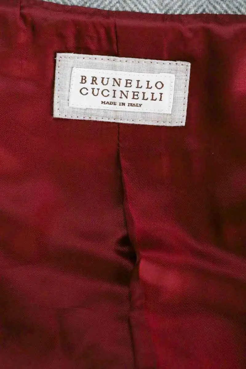 Manteau Brunello Cucinelli Gris en Laine