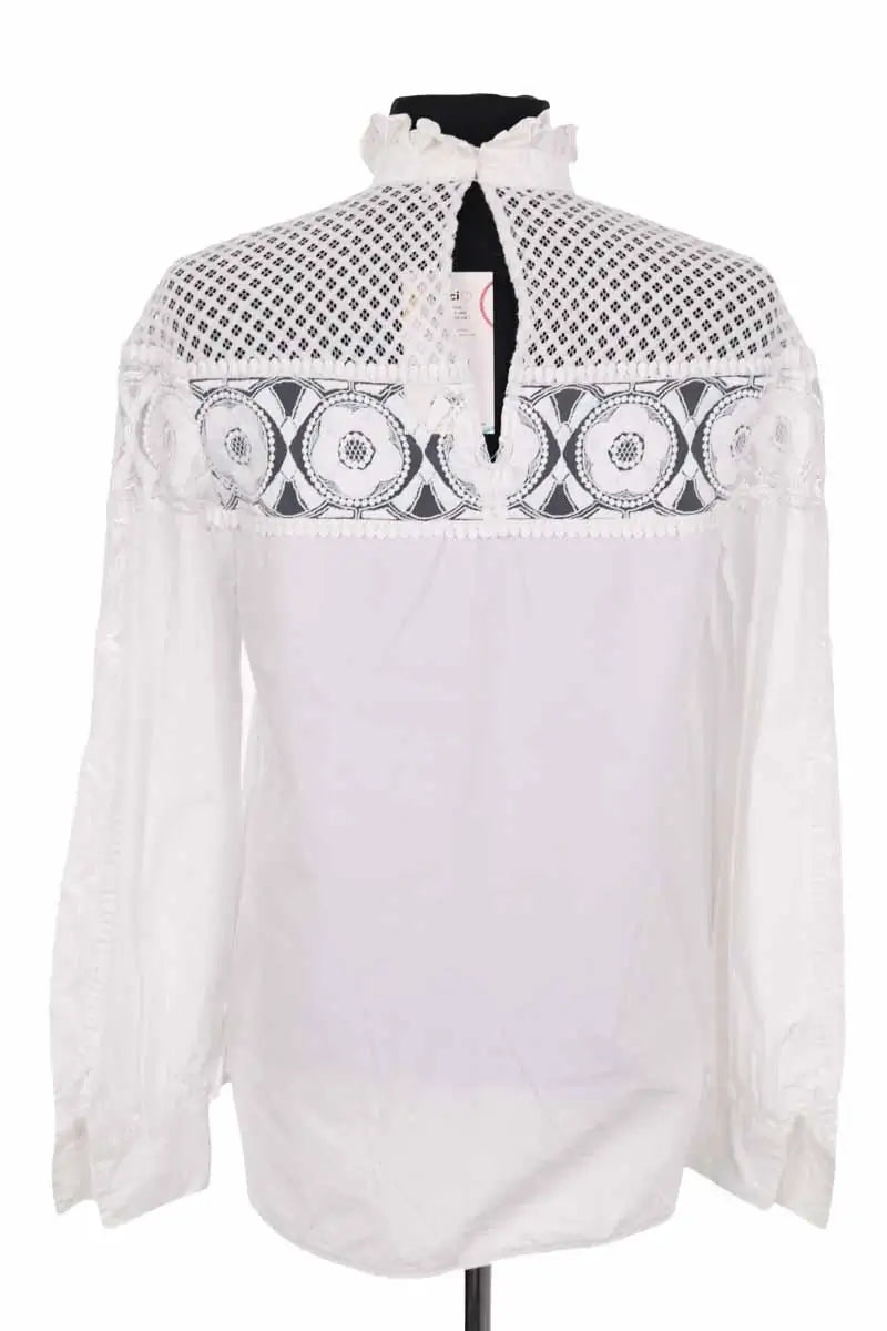 Blouse Sandro Blanc en Coton