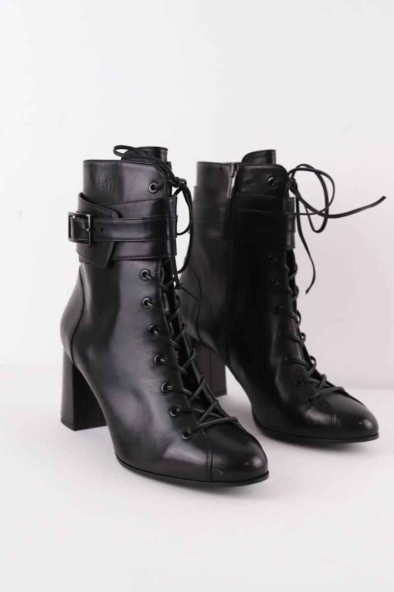 Bottes à lacets Maison Ernest  Noir