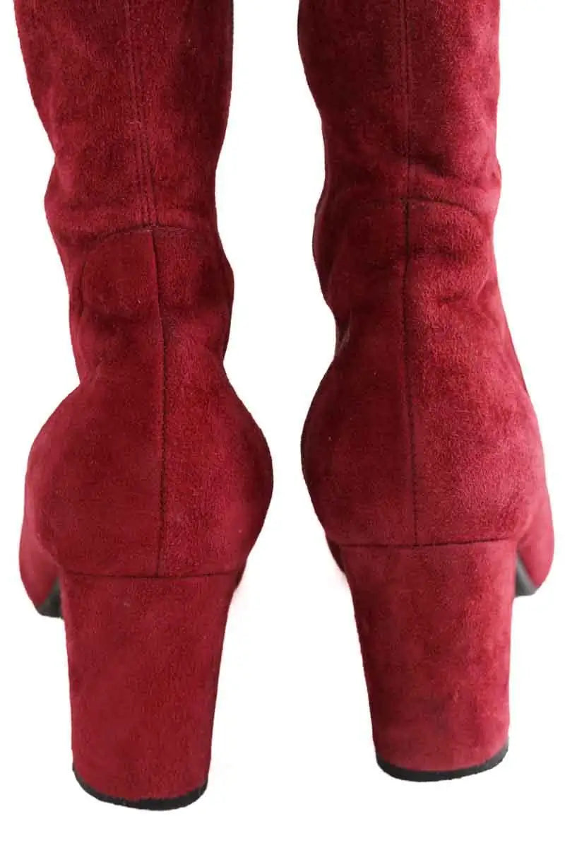 Bottes LK Bennett Bordeaux en Daim