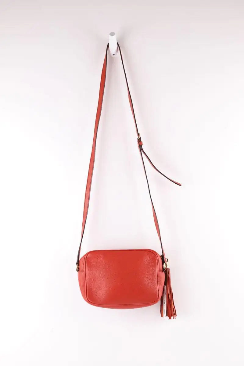 Sac à bandoulière Gucci Soho Rouge en Cuir