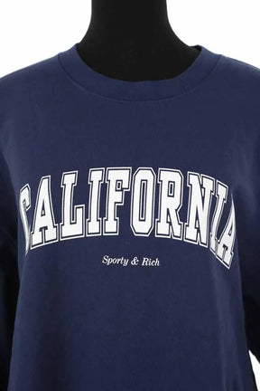 Sweatshirt Sporty & Rich Bleu en Coton