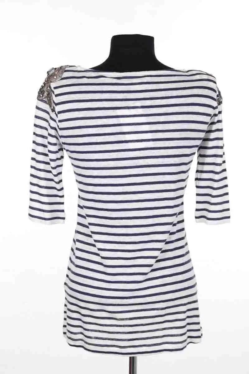 Top Sandro Blanc en Lin
