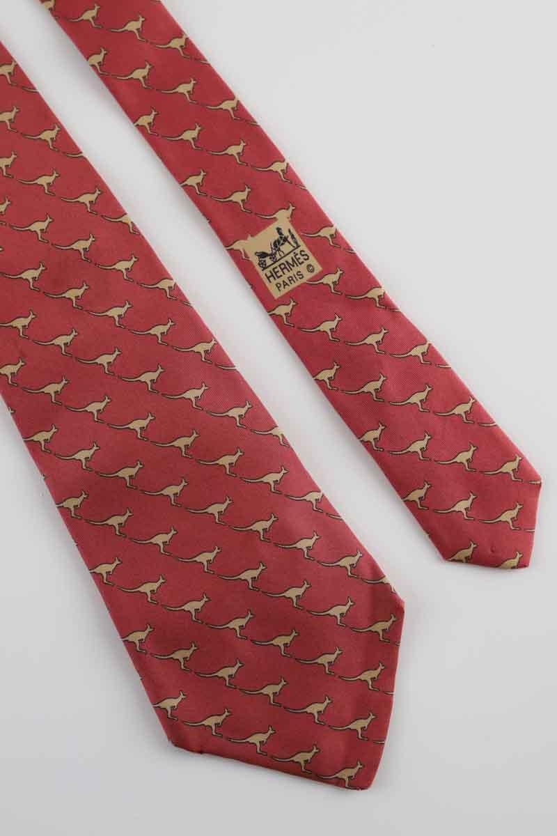 Cravate Hermès  Rouge