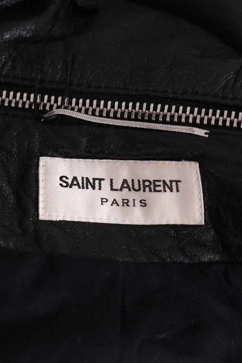 Blouson Saint Laurent Noir en Cuir