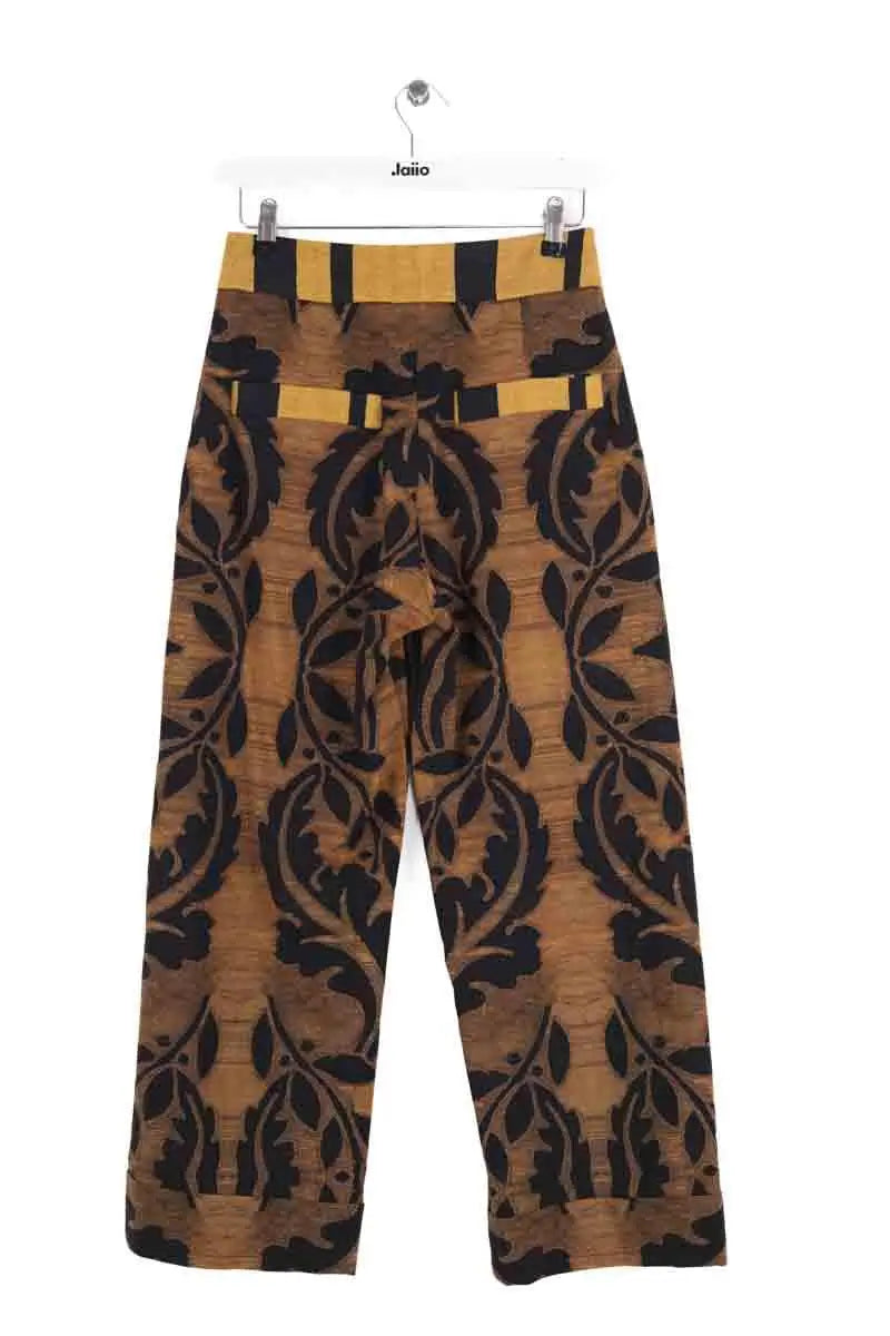 Pantalon large Pierre-Louis Mascia Marron en Laine