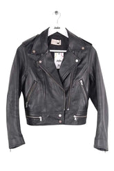 Veste Sandro Noir en Cuir, taille S - Seconde Main