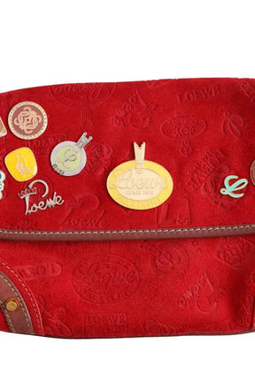 Sac porté épaule Loewe 160 anniversaire 2006 Rouge en Cuir